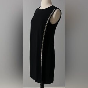 Jessica Simpson JS6D9053 Black Sleeveless Overlay Sheath Dress Size 2 NWT